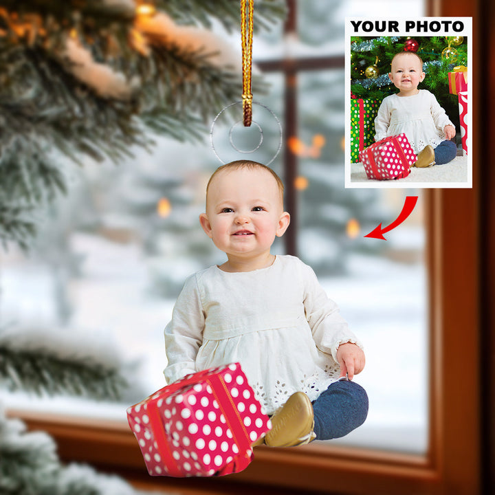 Gifted Joy - Personalized Photo Mica Ornament - Christmas Gift For Family, Family Members