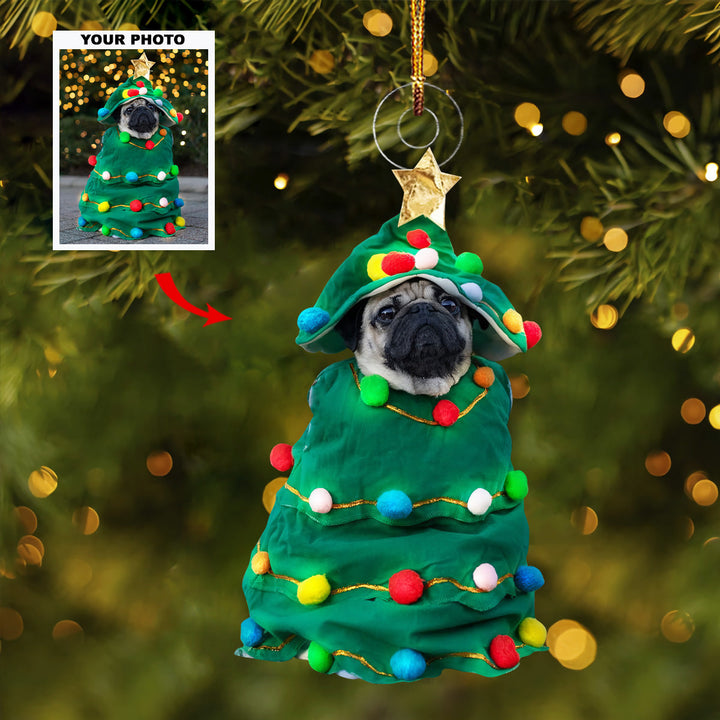 Holiday Pals - Personalized Photo Mica Ornament - Christmas Gift For Pet Lovers, Dog Lovers