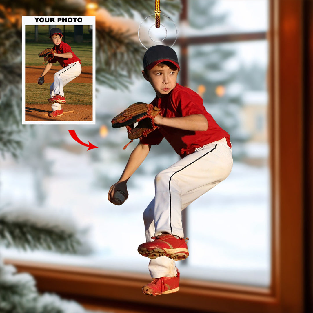 Action Play - Personalized Photo Mica Ornament - Christmas Gift For Sport Lovers, Family Members