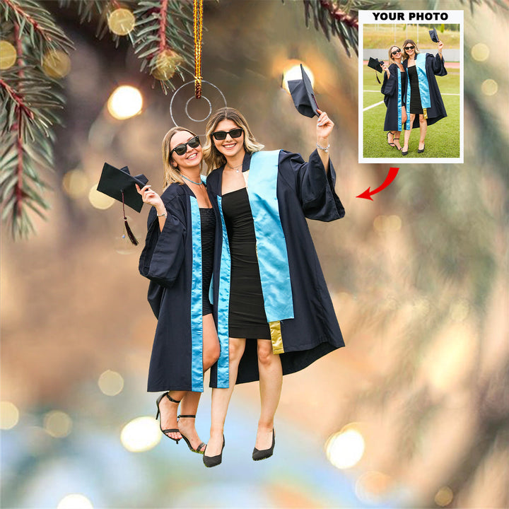 Proud Graduates - Personalized Photo Mica Ornament - Christmas Gift For Graduation, Friends