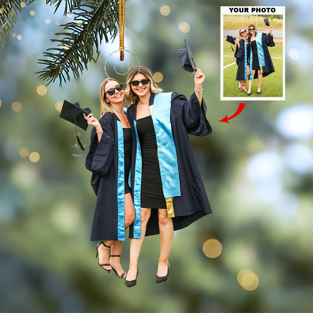 Proud Graduates - Personalized Photo Mica Ornament - Christmas Gift For Graduation, Friends