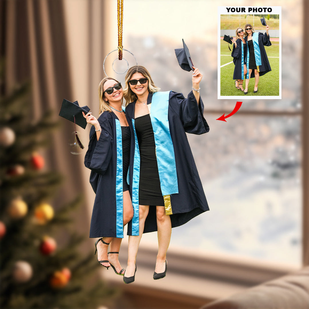 Proud Graduates - Personalized Photo Mica Ornament - Christmas Gift For Graduation, Friends