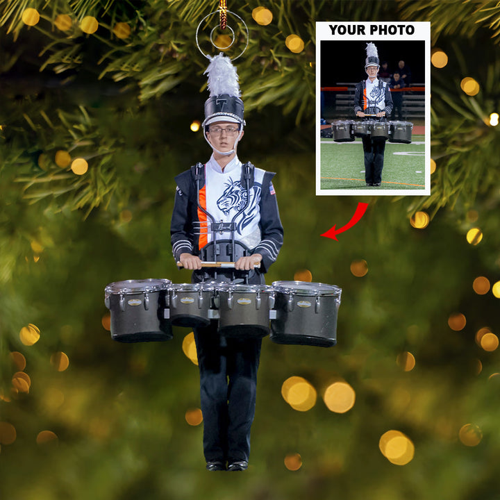 Highschool Marching Band - Personalized Photo Mica Ornament - Gift For Friends, Family Members
