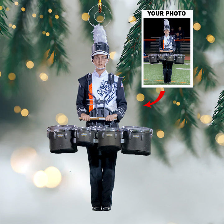 Highschool Marching Band - Personalized Photo Mica Ornament - Gift For Friends, Family Members