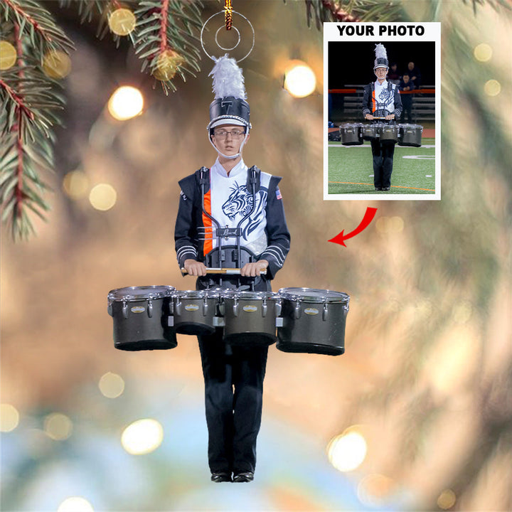 Highschool Marching Band - Personalized Photo Mica Ornament - Gift For Friends, Family Members