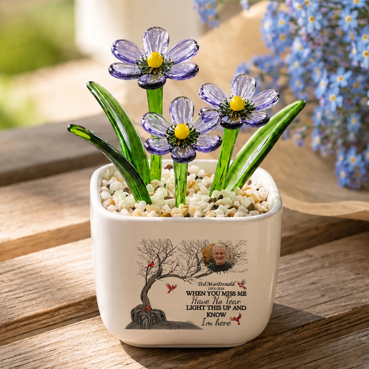 When you miss me - Personalized Memorial Flower Pot - Gift For Family Members