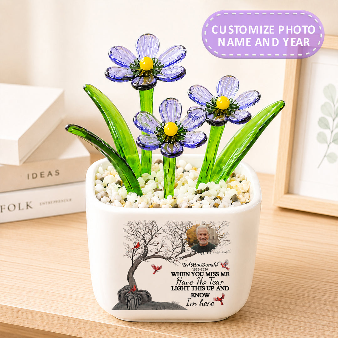 When you miss me - Personalized Memorial Flower Pot - Gift For Family Members