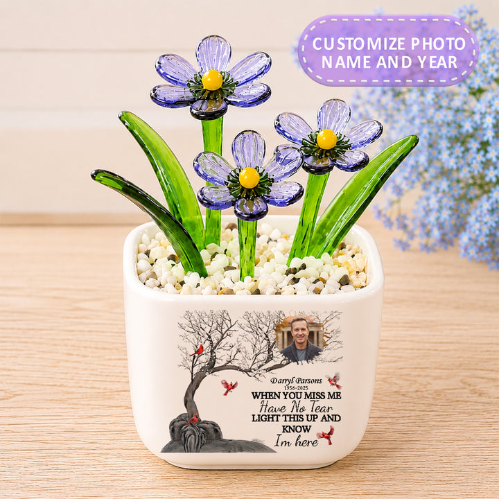 When you miss me - Personalized Memorial Flower Pot - Gift For Family Members