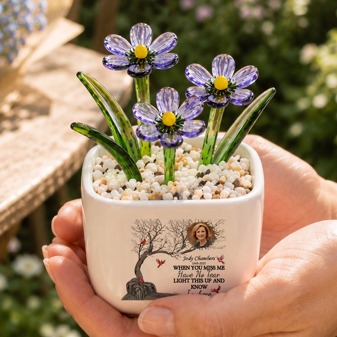 When you miss me - Personalized Memorial Flower Pot - Gift For Family Members
