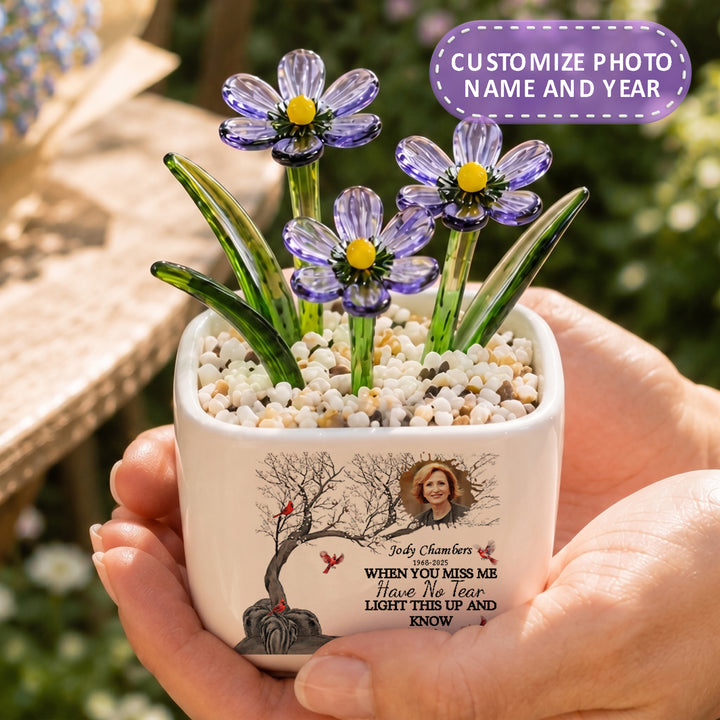 When you miss me - Personalized Memorial Flower Pot - Gift For Family Members