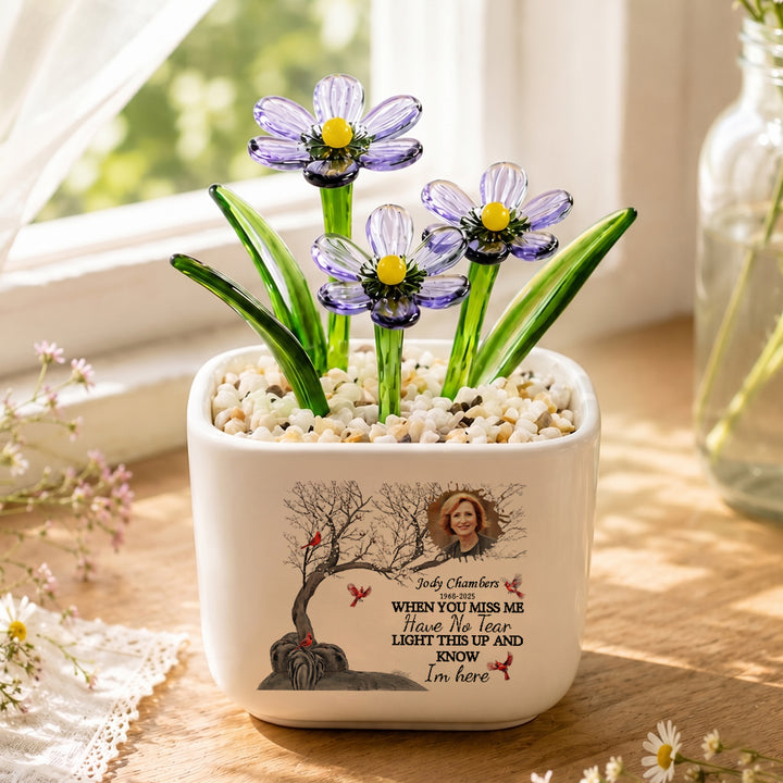 When you miss me - Personalized Memorial Flower Pot - Gift For Family Members