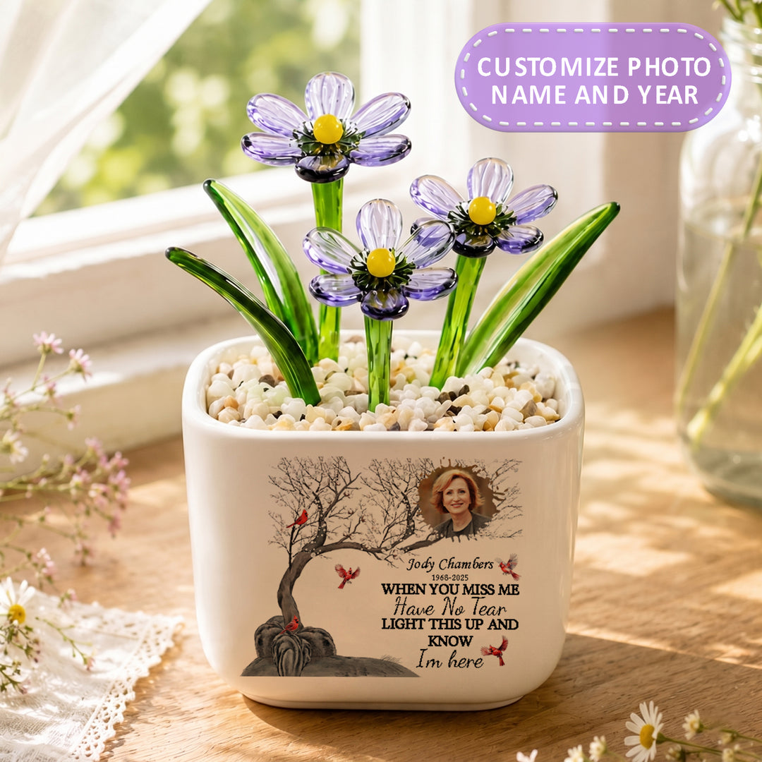 When you miss me - Personalized Memorial Flower Pot - Gift For Family Members