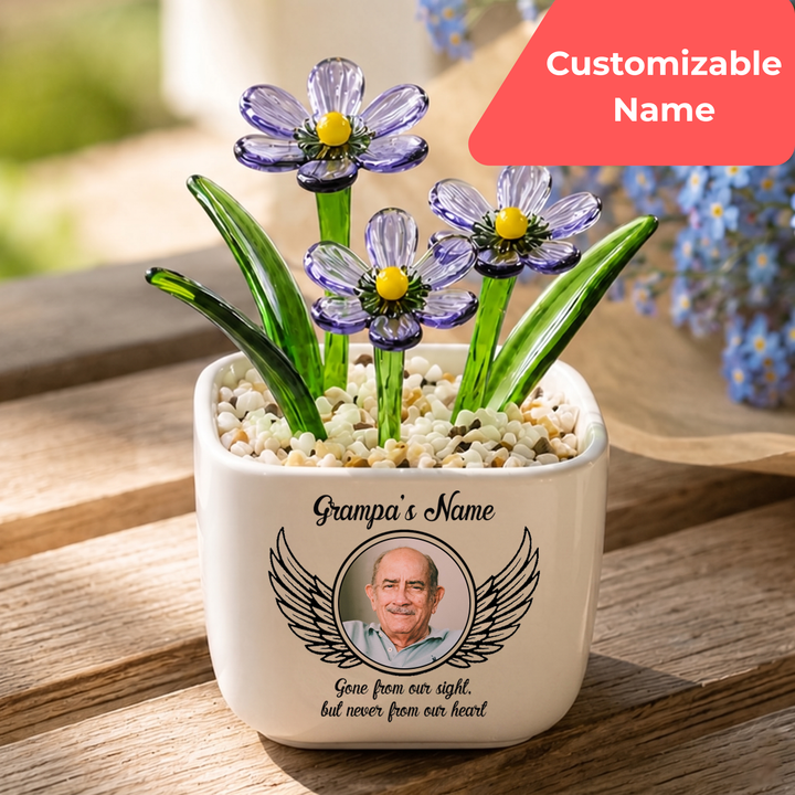 Gone From Our Sight - Personalized Memorial Flower Pot - Gift for Family Member