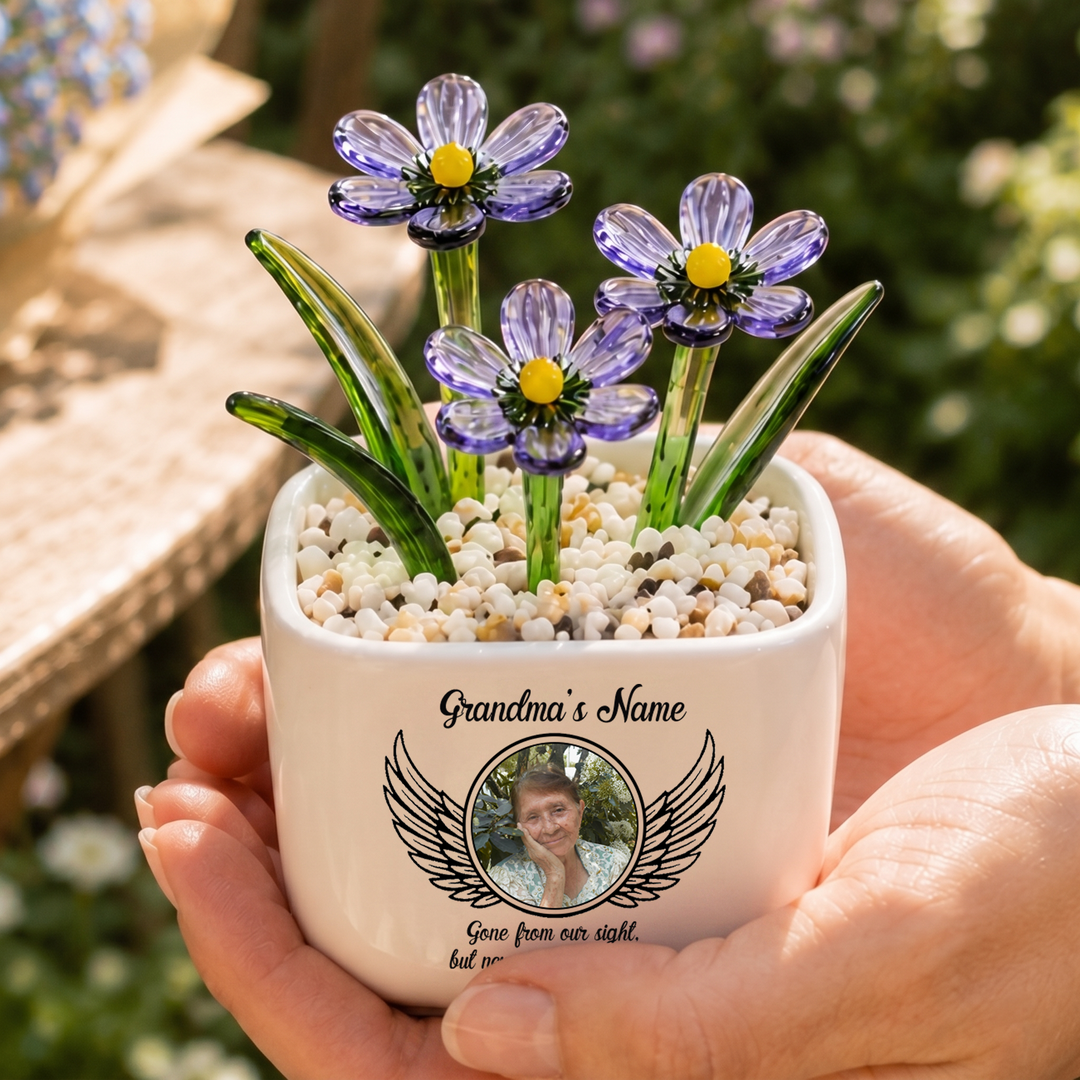 Gone From Our Sight - Personalized Memorial Flower Pot - Gift for Family Member