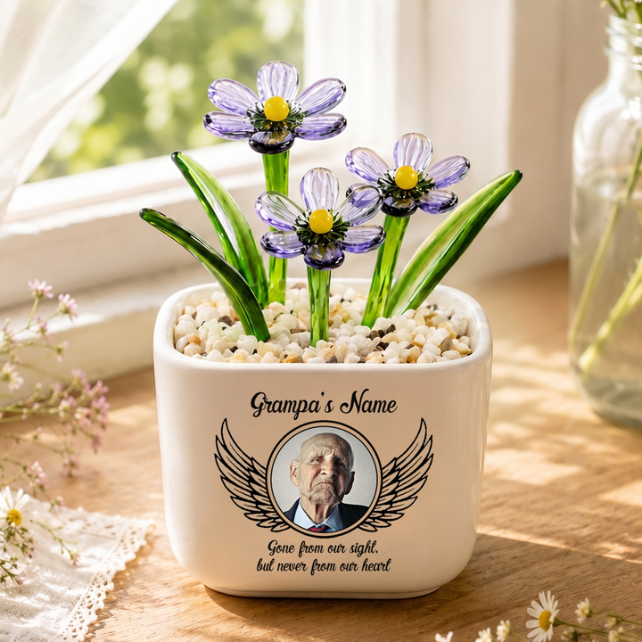 Gone From Our Sight - Personalized Memorial Flower Pot - Gift for Family Member