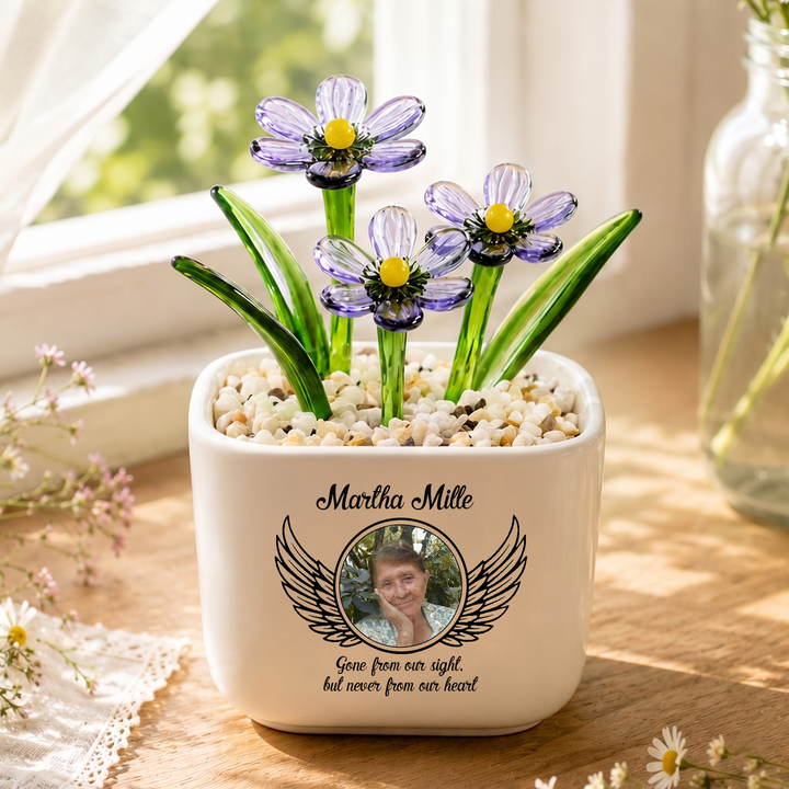 Gone From Our Sight - Personalized Memorial Flower Pot - Gift for Family Member