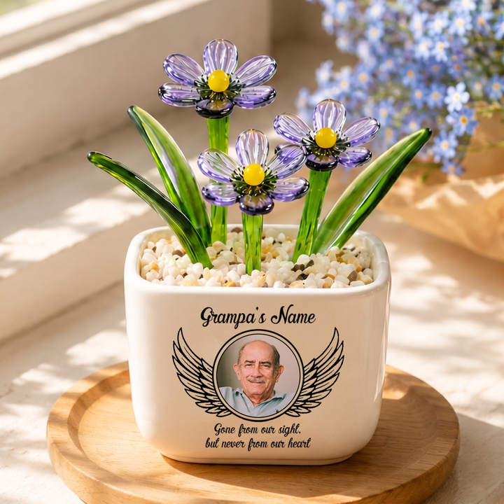 Gone From Our Sight - Personalized Memorial Flower Pot - Gift for Family Member