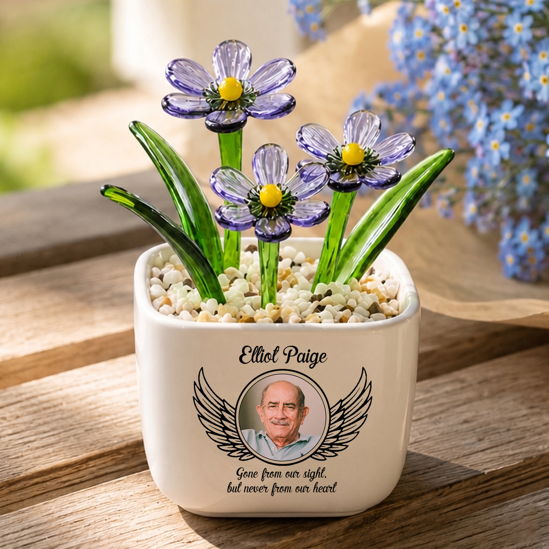 Gone From Our Sight - Personalized Memorial Flower Pot - Gift for Family Member