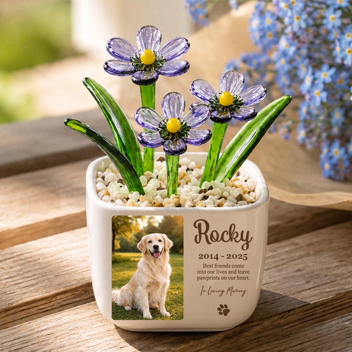 Best Friends Come & Leave - Personalized Pet Memorial Flower Pot - Gift For Dog Lover, Cat Lover