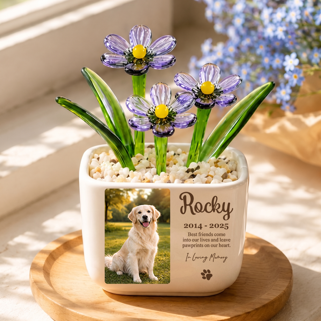 Best Friends Come & Leave - Personalized Pet Memorial Flower Pot - Gift For Dog Lover, Cat Lover