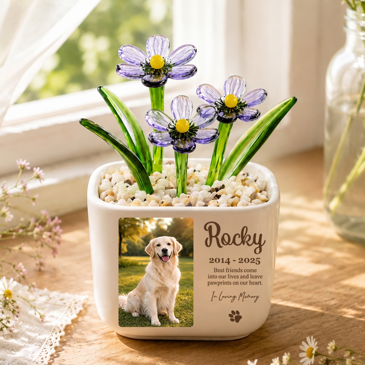 Best Friends Come & Leave - Personalized Pet Memorial Flower Pot - Gift For Dog Lover, Cat Lover