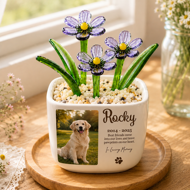 Best Friends Come & Leave - Personalized Pet Memorial Flower Pot - Gift For Dog Lover, Cat Lover