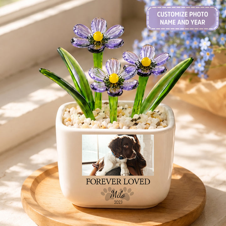 My Forever Loved- Personalized Pet Memorial Flower Pot - Gift For Dog Lover, Cat Lover