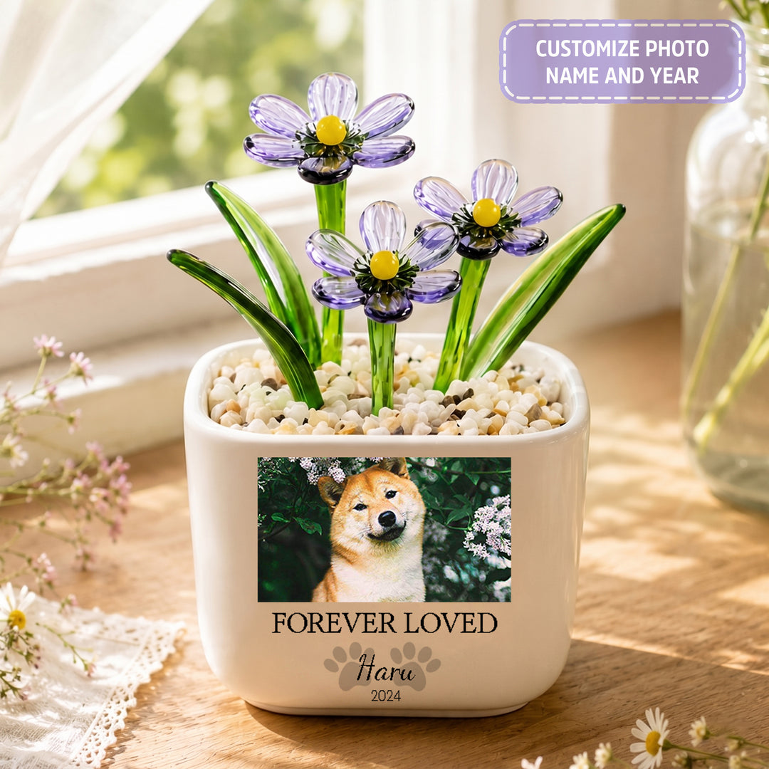 My Forever Loved- Personalized Pet Memorial Flower Pot - Gift For Dog Lover, Cat Lover
