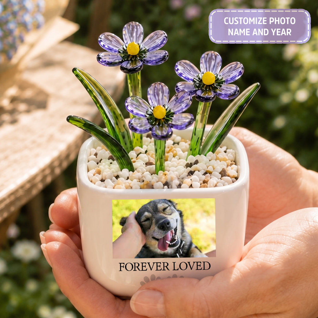 My Forever Loved- Personalized Pet Memorial Flower Pot - Gift For Dog Lover, Cat Lover