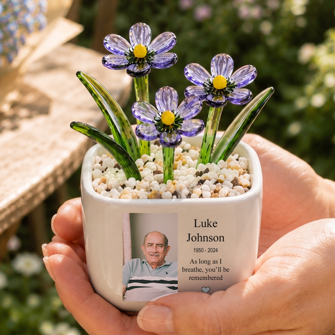As Long As I Breathe - Personalized Baby Memorial Flower Pot - Gift For Family Members