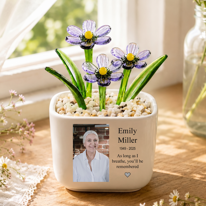 As Long As I Breathe - Personalized Baby Memorial Flower Pot - Gift For Family Members