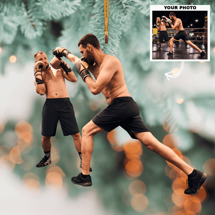 Training Spirit - Personalized Photo Mica Ornament - Gift For Boxing Players, Boxing Lovers, Family Members