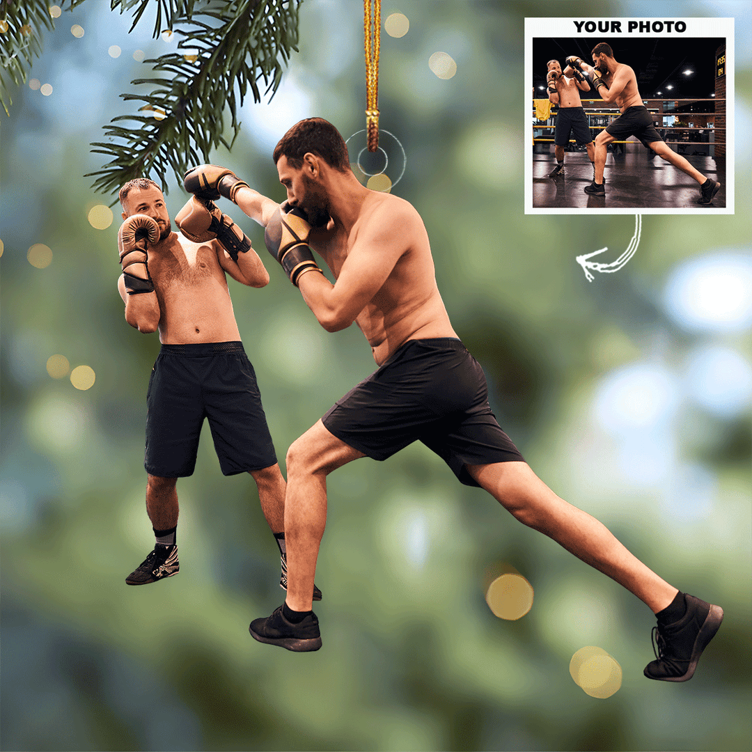 Training Spirit - Personalized Photo Mica Ornament - Gift For Boxing Players, Boxing Lovers, Family Members