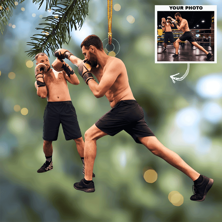 Training Spirit - Personalized Photo Mica Ornament - Gift For Boxing Players, Boxing Lovers, Family Members