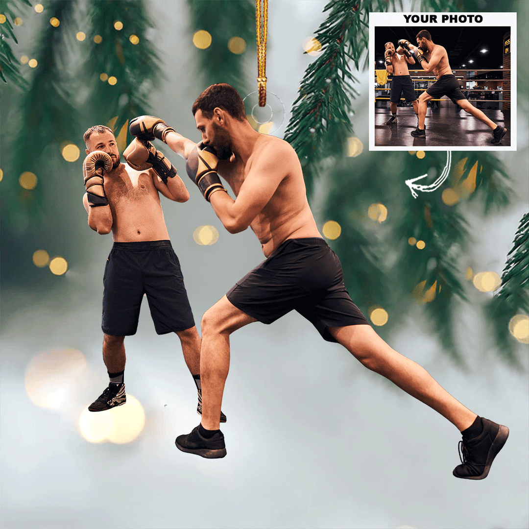 Training Spirit - Personalized Photo Mica Ornament - Gift For Boxing Players, Boxing Lovers, Family Members