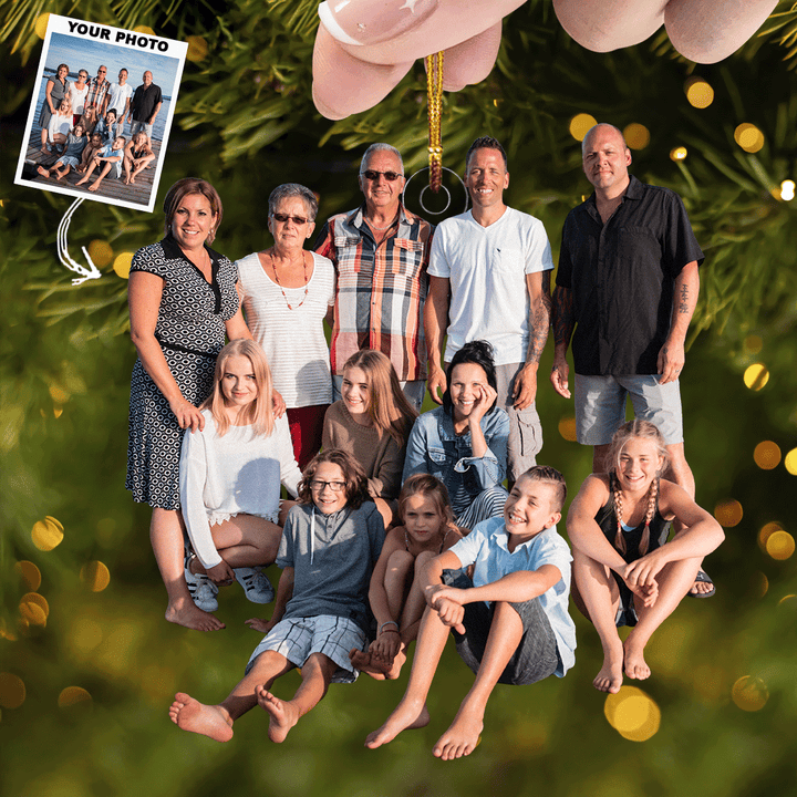 Dockside Family - Personalized Photo Mica Ornament - Gift For Family, Family Members