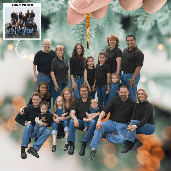 Seaside Memories - Personalized Photo Mica Ornament - Gift For Family, Family Members