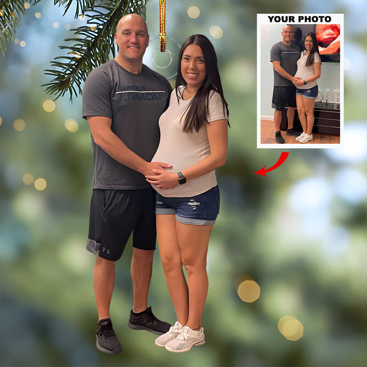 Everlasting Love - Personalized Photo Mica Ornament - Christmas Gift For Family Members, Baby Ultrasound Moments