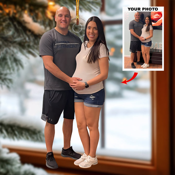 Everlasting Love - Personalized Photo Mica Ornament - Christmas Gift For Family Members, Baby Ultrasound Moments