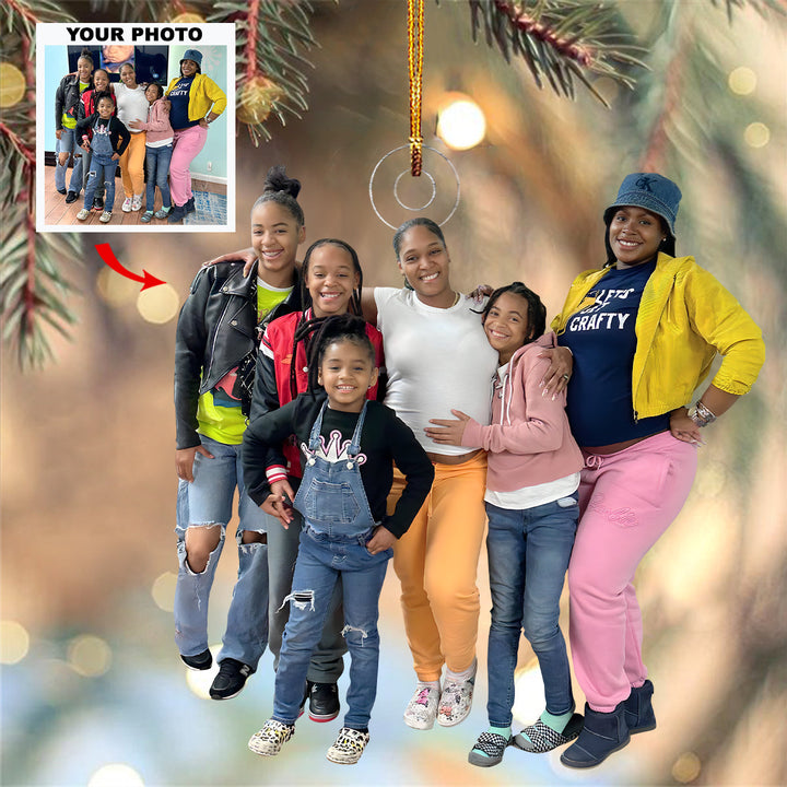 Radiance of Family - Personalized Photo Mica Ornament - Christmas Gift For Family Members, Baby Ultrasound Moments