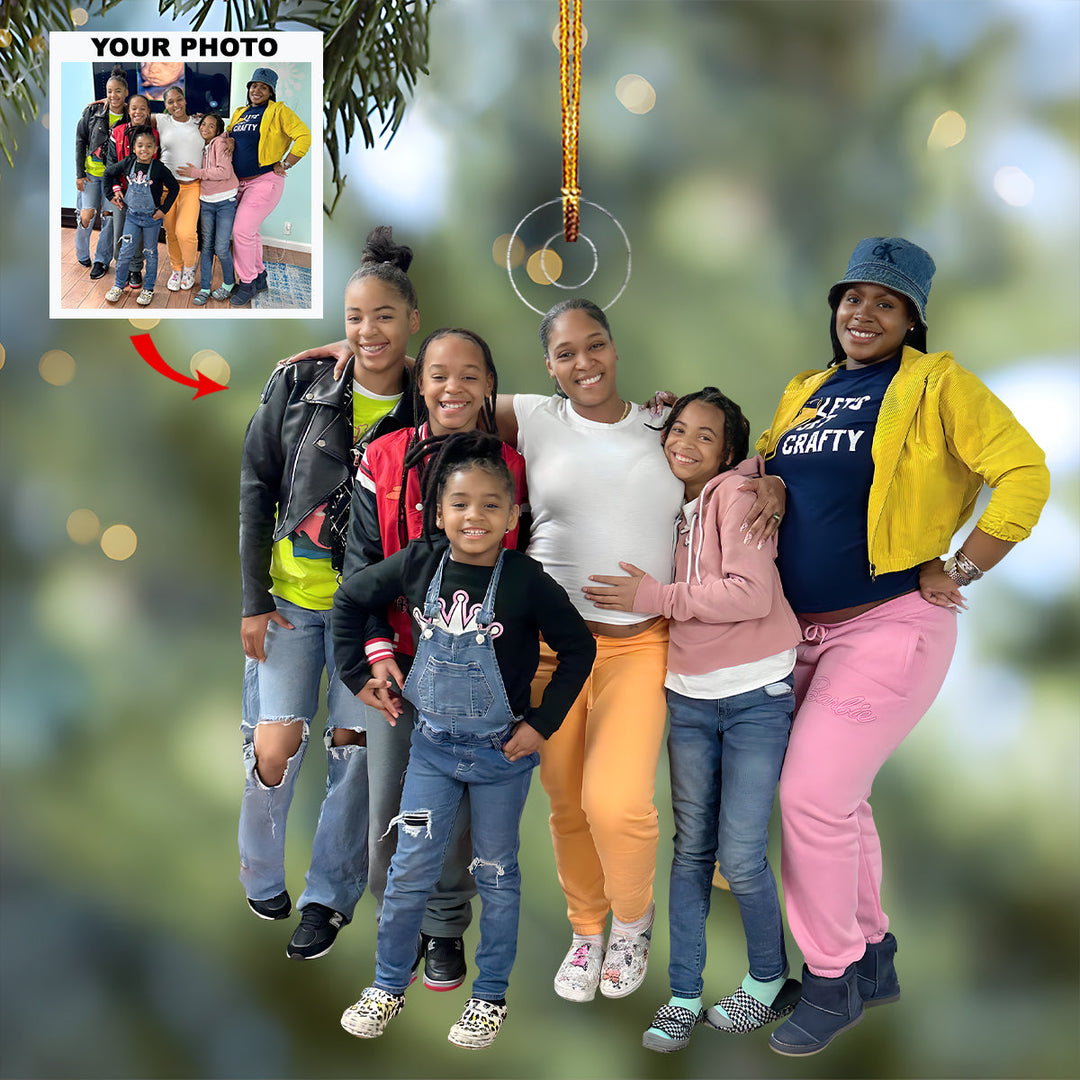 Radiance of Family - Personalized Photo Mica Ornament - Christmas Gift For Family Members, Baby Ultrasound Moments