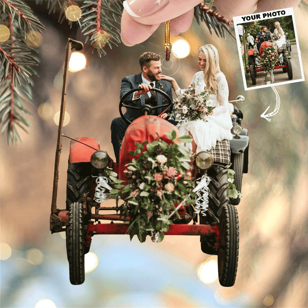 Our First Christmas - Personalized Photo Mica Ornament - Christmas Gift For Couple, Family Members