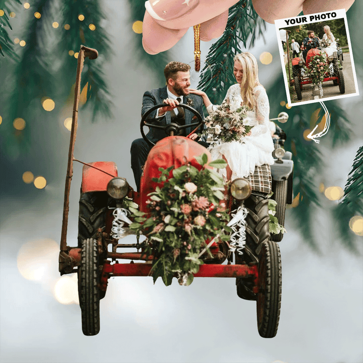 Our First Christmas - Personalized Photo Mica Ornament - Christmas Gift For Couple, Family Members