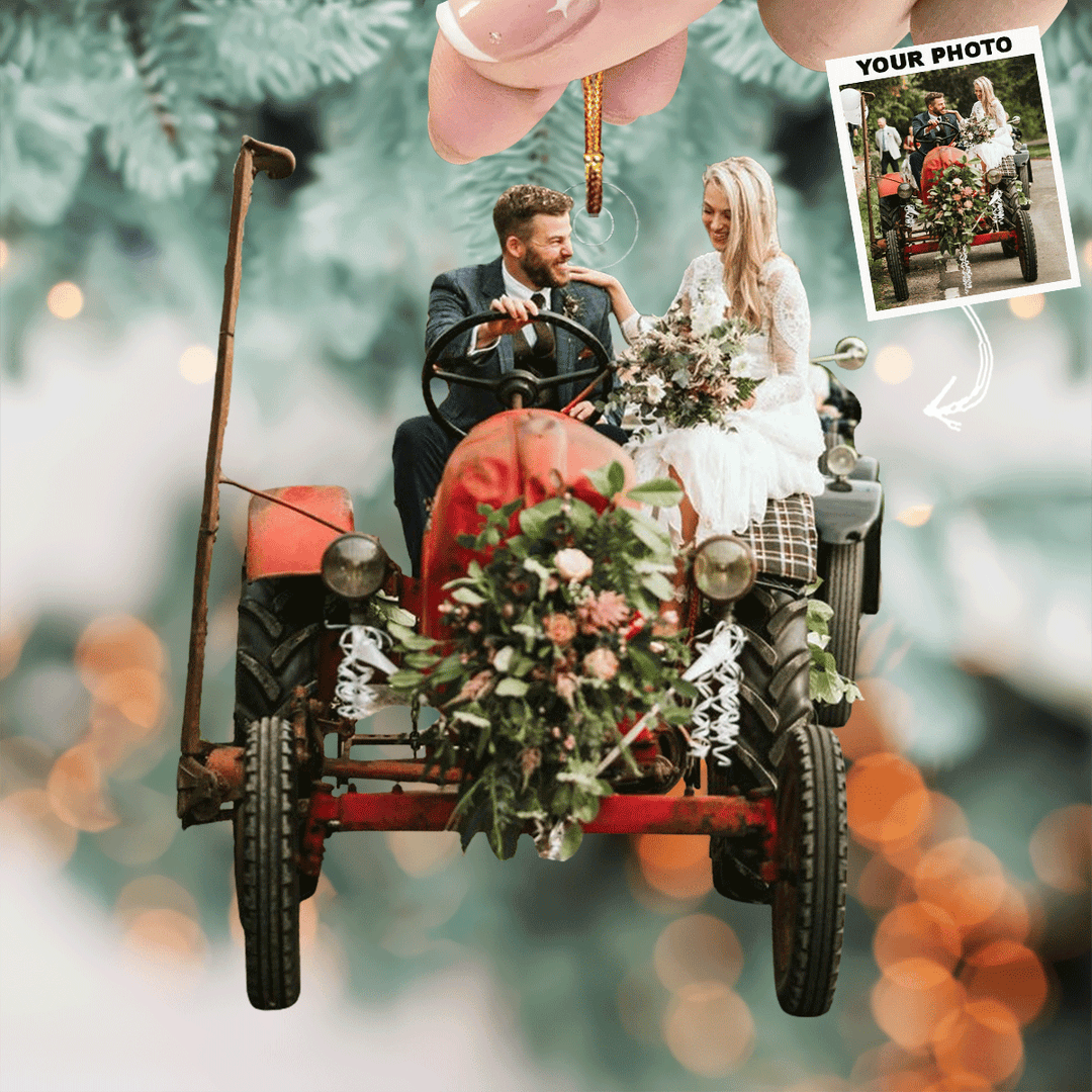 Our First Christmas - Personalized Photo Mica Ornament - Christmas Gift For Couple, Family Members