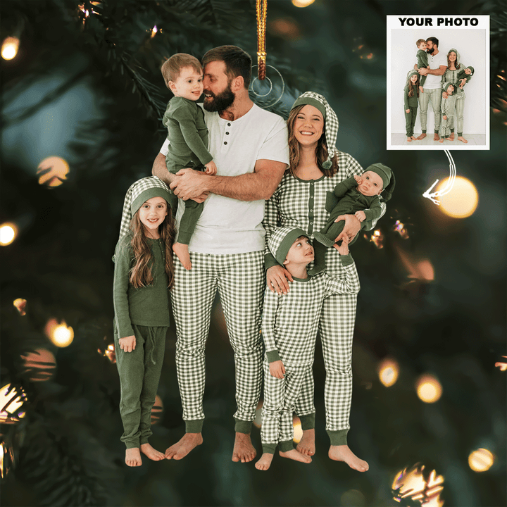 Hearfelt Harmony - Personalized Photo Mica Ornament - Christmas Gift For Family, Family Members