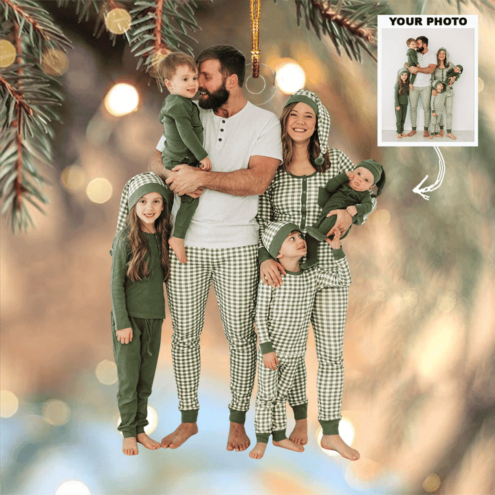 Hearfelt Harmony - Personalized Photo Mica Ornament - Christmas Gift For Family, Family Members