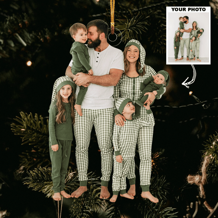 Hearfelt Harmony - Personalized Photo Mica Ornament - Christmas Gift For Family, Family Members