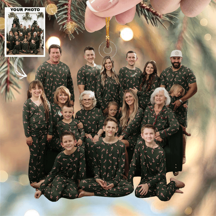 United By Love - Personalized Photo Mica Ornament - Christmas Gift For Family, Family Members