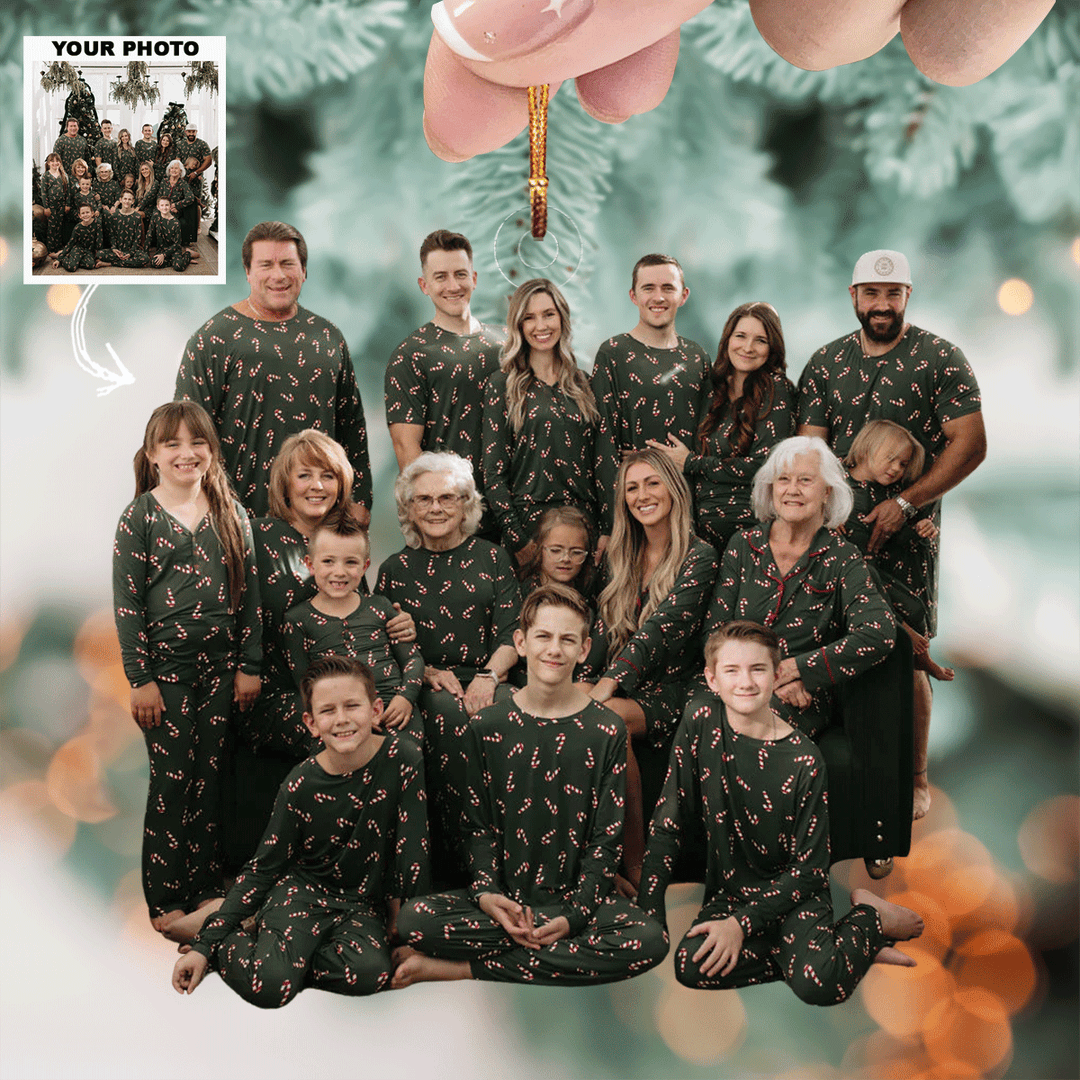 United By Love - Personalized Photo Mica Ornament - Christmas Gift For Family, Family Members