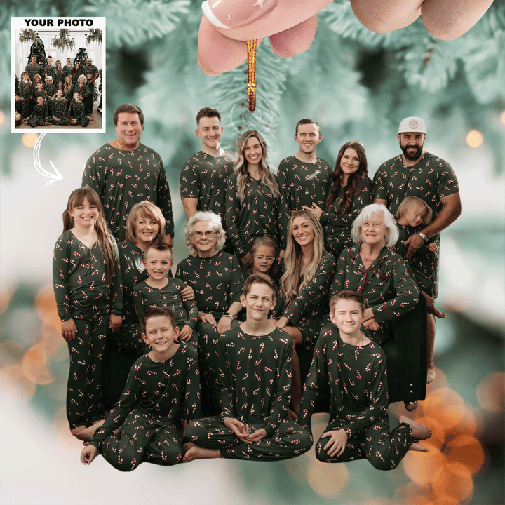 United By Love - Personalized Photo Mica Ornament - Christmas Gift For Family, Family Members